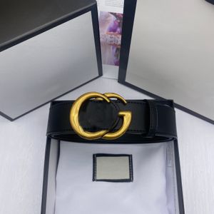 Ceinture de designer pour hommes pour femmes lettre ceintures à boucle lisse ceintures pour hommes classiques boucle en or ceinture causale en cuir véritable Largeur 2.0cm 3.4cm 3.8cm Avec boîte