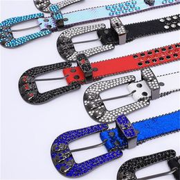 Men Designer Belts vrouwen diamant luxe riem zwarte kleur buiten modejurk ceinture duurzame geliefden cadeau modieuze lederen riem schedel overdrijven yd024 q2