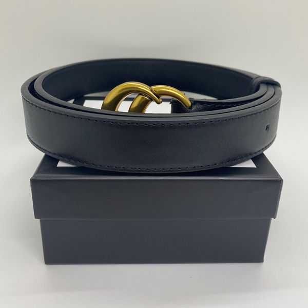 Cinturones de diseñador para hombres Cinturón para mujer Ceinture Latón Hebilla dorada Cinturón de cuero genuino Cuero de vaca de alta calidad Ancho 2.0 cm 2.8 cm 3.4 cm 3.8 cm Longitud 95-125 cm con caja de regalo