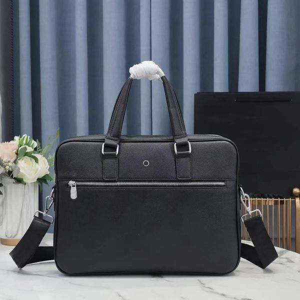 Porte-documents de styliste pour hommes, porte-documents de marque, sac à bandoulière, sac à bandoulière en cuir véritable, sac d'ordinateur pour passeport, étui pour stylo d'écriture