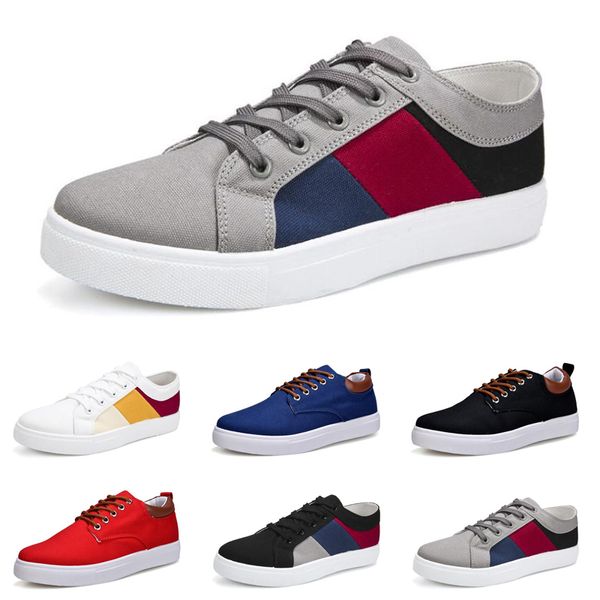 Diseñador de hombre Zapatos casuales Mujer Zapatillas deportivas sin marca Nuevo estilo amarillo Blanco Negro Rojo Gris Caqui Azul Moda Zapatos para hombre zapatillas de deporte al aire libre 39-47