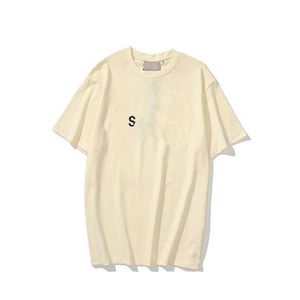 Hombres Diseñador Ropa Ess Off White Shirt Tops T Color Sólido Camiseta Carta Temporada de Verano Gráfico Hombre Sudadera Unisex Alta Calidad Comfortwurj Wur