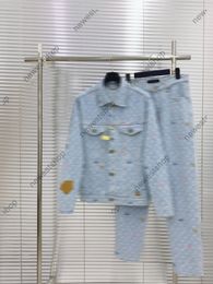 Veste en manteau de concepteur de hommes broderie colorée jacquard tissu denim sets 1854 manteaux de denim à manches longues 2xl xxl