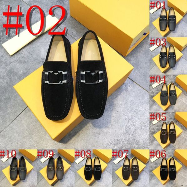 40Modelo 2024 Hombres de alta calidad Zapatos de vestir de diseñador Cuero Marrón Hombre formal Boda Elegante Traje de lujo Zapato Tamaño grande 46 Zapato de fiesta de moda Pisos de punta puntiaguda