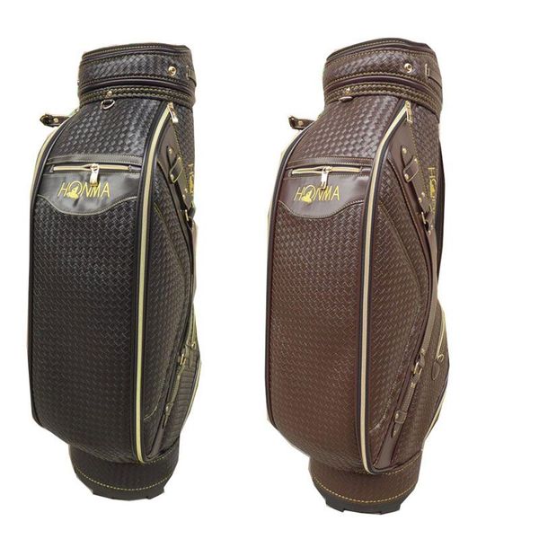 Bolsas de golf de diseñador para hombres Palos de golf Carro HONMA de PU a elegir Palos de golf de 9,5 pulgadas Bolsa de pelotas estándar Gran capacidad y buena practicidad