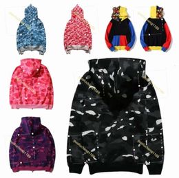 heren designer hoodie haai hoodies rits sweatshirts mode hoodie met volledige ritssluiting Crazy Face jas warme jassen bapes capuchon jas maat M-XXXL cp 2023 dd