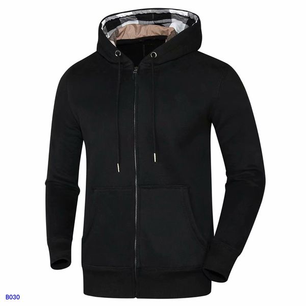 Hommes Designer Hoodies Top Qualité Hommes Vêtements Marque de luxe Broderie À Manches Longues Angleterre Style Casual 100% Coton vêtements quatre clours avec Zipper Épais Vestes