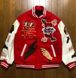 Men Designer Jacket Borduurwerk Saint Baseball Streetwear Patchwork Letter Rocky College Varsity Bomber Coat Paren Letter