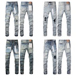 paarse jeans merk mannen ontwerper jeans skinny zwarte broek denim broek mode casual streetwear fijn midden taille slanke rechte been pant heren jeans