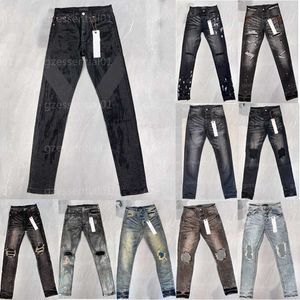 Designer masculin jean pantalon noir pantalon denim mode mode décontracté streetwear fin