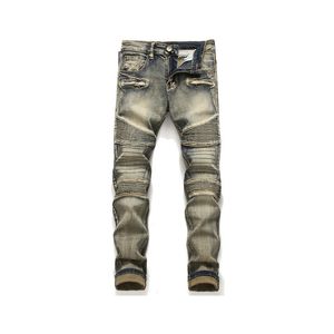 Men Designer Jeans Lavados Pantalones sucios Skinny STRING Pantalones c￳modos Pantalones Tama￱o de cl￡sico 28-40