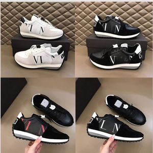 Mannen Ontwerper belettering Casual Schoenen Mode sutra derma Flats Loafers Runway Outfit Platform Wedges Lace Up Zwart wit Trainers Sneakers tenis masculino dermis