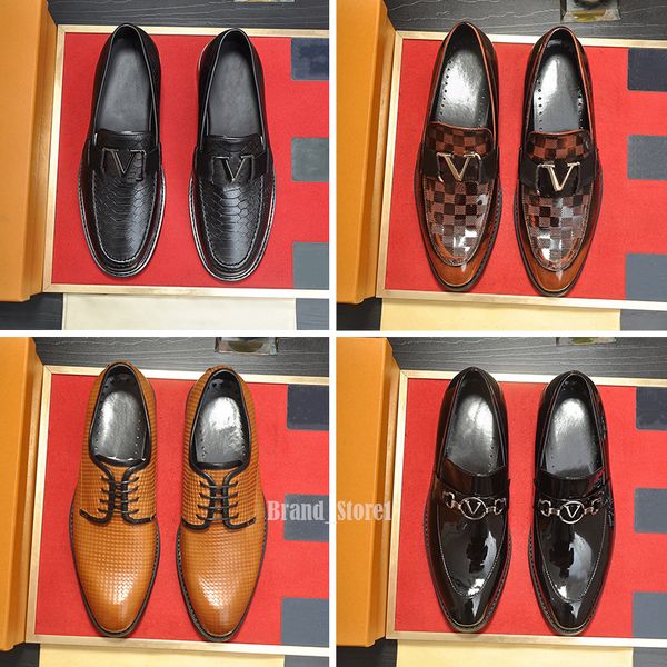 Chaussures de mots de créateurs hommes luxueux classiques italiens mocassins dorés chaussures noires blanches en cuir authentique de bureau de mariage