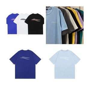 Hombres Diseñador Camisetas para hombre Camisas de manga corta de verano ondas Camiseta balencaigalies Amantes de las mujeres Camisetas de lujo Moda senior Balencigalies de algodón puro