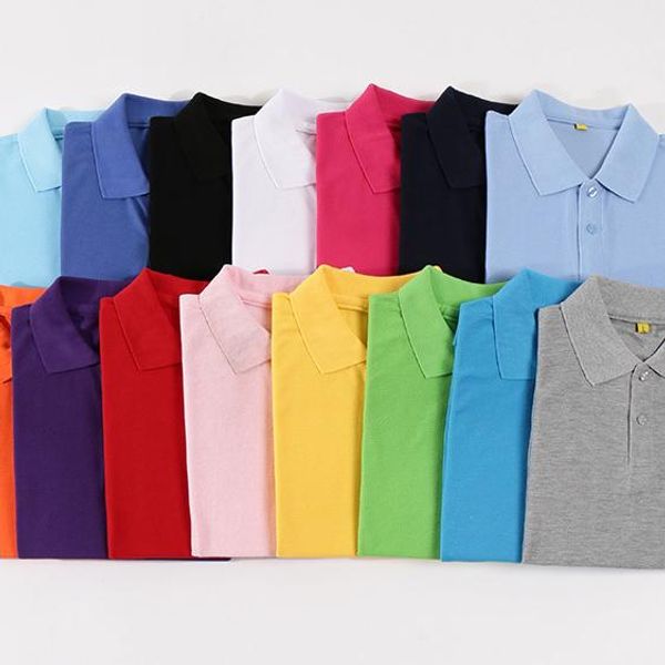 Men de concepteur Polos Shirt Solid Slim Tees High Street Business Tops T-shirt à manches courtes décontractées Summer 15 couleurs M-4xl Taille