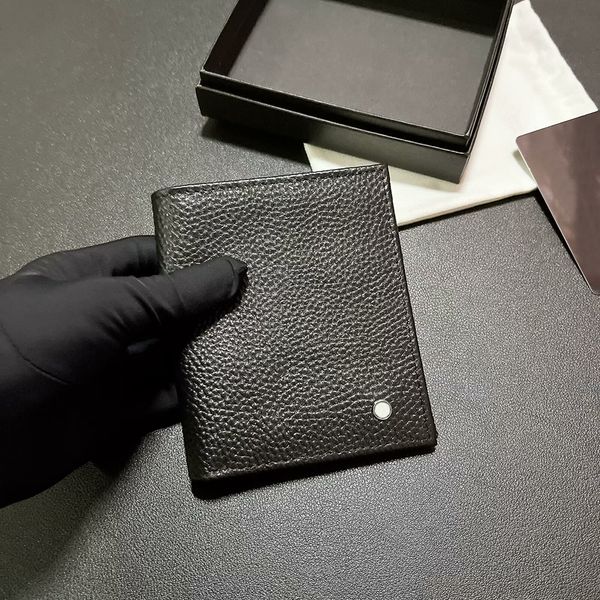 Hommes Designer Purse Casual Titulaire de la carte Portefeuille en cuir Business Style Carte de crédit Sac de rangement Portable Porte-monnaie Marque Boîte d'origine