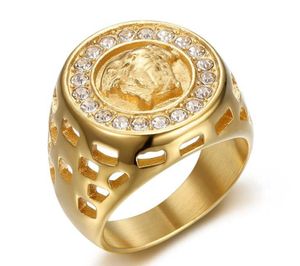 Heren Designer-ringen Medusa-ring voor dames diamanten titanium stalen ringen
