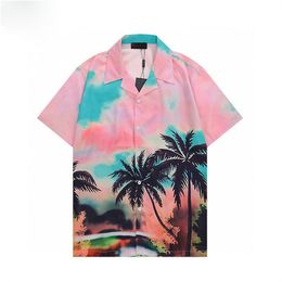 Men Designer Shirts Summer Shoort Sleeve Casual Shirts Fashion Loose Polos Beach Style Ademend T -shirts Tees Clothingq32