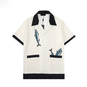 Men Designer Shirts Summer Shoort Sleeve Casual Shirts Fashion Loose Polos Beach Style Ademend T -shirts T -shirts kleding#45