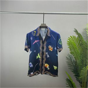 Men Designer Shirts Summer Shoort Sleeve Casual Shirts Fashion Loose Polos Beach Style Ademend T-shirts T-shirts kleding M-3XL Q47