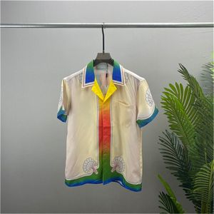 Men Designer Shirts Summer Shoort Sleeve Casual Shirts Fashion Loose Polos Beach Style Ademend T-shirts T-shirts kleding M-3XL Q45