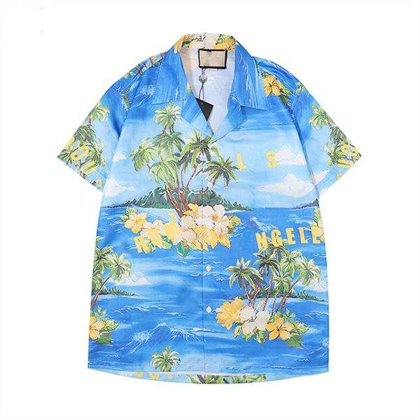 Camisas de diseñador para hombres Camisas casuales de manga corta de verano Moda Polos sueltos Estilo de playa Camisetas transpirables Camisetas Ropa M-3XL LK66