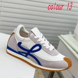 Chaussures de chaussures de concepteur Men Nouvelles chaussures pour femmes chaussures en cuir à lacets de baskette à lacets dame running running trainrs épais semed femme baskets grandes taille 34-45 avec boîte dz