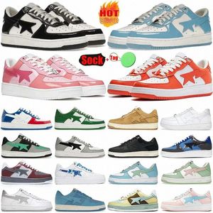 Diseñador de hombres SK8 Zapatos casuales Bajos para mujeres Zapatillas de deporte Charol Negro Blanco Azul Camuflaje Skateboarding jogging Sports Star Trainers N1sl #