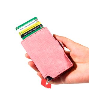 Mannen Designer Kleine Mini Portemonnee Blokkering Visitekaarthouder Slanke Wallets