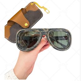heren designer zonnebril louisuittones nieuwe mode camouflage stijl oversized bril klassiek merk Z2702 outdoor bagage zonnebril voor dames luxe kleine tassen