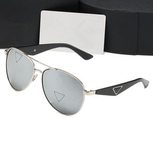 Gafas de sol de diseñador para hombre, gafas de sol clásicas de Metal para piloto, gafas de sol para mujer, gafas de lujo triangulares