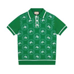 Men Designer Tee Polo Shirts Luxury Jacquard Camiseta corta Polos Polos Mujeres de verano Collar Collar Camiseta True Tshirt XS-L