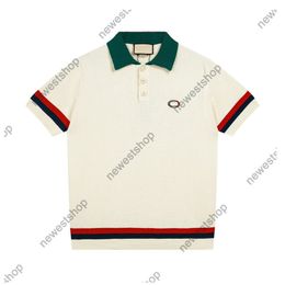 Men Designer Tee Polo Shirts Luxury Jacquard Camiseta corta Polos Polos Mujeres de verano Collar Collar Iffory Camiseta XS-L