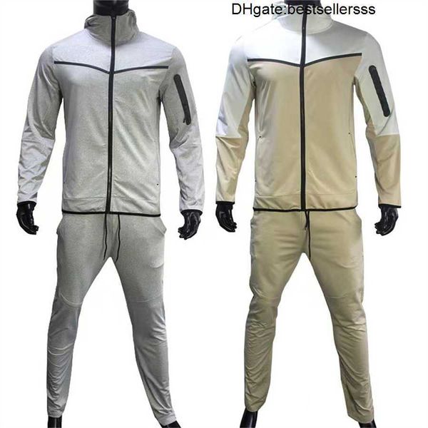 Hommes Designer Survêtements Sweats à capuche Jogger Costume Veste Pantalon Ensemble à capuche Mens Sweat Costumes Tech polaire Noir Solide Marque 2023 Automne Hiver Sweat à capuche KUNP