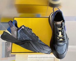 Men de concepteur Trainer Flow Platform Sneaker Zipper Mesh Trainers en cuir femme Fashion Casual Outdoor Shoes Runner Lightwonde