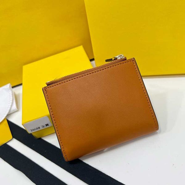 Cartera de diseñador para hombre Dos carteras de estilo europeo para mujer con monedero con cremallera Tarjetero de cuero de moda F Estuche para tarjeta de 3 colores