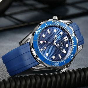 Men Designer Watch Liboger Quartz kijkt naar rubberen band sport horloge polshorloge luxe roestvrijstalen mode analoog horloge