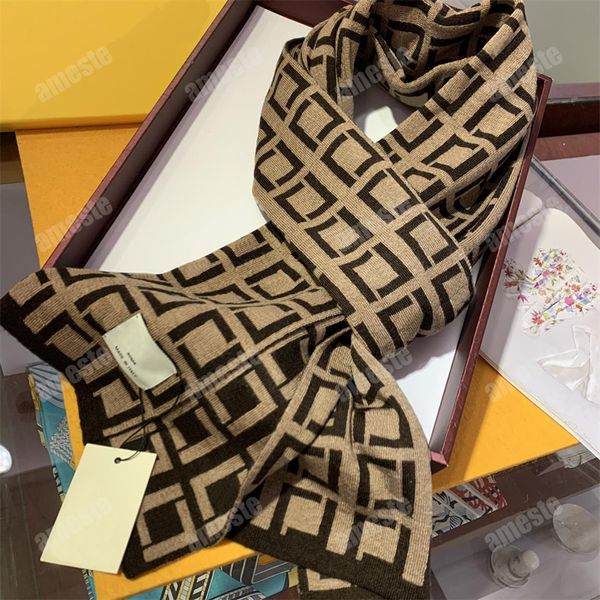 Hommes Designer Laine Écharpe De Luxe Écharpes Marque Classique Lettres Complètes Foulards Femmes Hommes Hiver Doux Châle Chaud Pashmina Mode Tricoté Écharpe