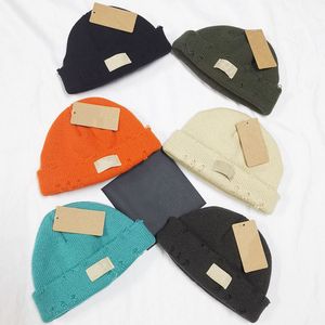 Mannen Designers Beanie Hat Mutsen Solid Color Merk Caps Hoeden Mens Winter Gebreide GLB voor Dames Briefborduurwerk