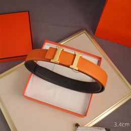 Diseñadores de hombres Cinturones Moda para mujer Luxurys Cinturón de diseñador Letra Hebilla dorada Cinturones de cuero genuino para hombre Cintura de lujo G￼rtel Cintura 3.4cm