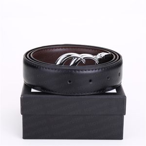 Hombres Diseñadores Cinturones Para mujer Moda para hombre Casual Negocios Hebilla de metal Cinturón de cuero Ancho 3.4 cm con caja