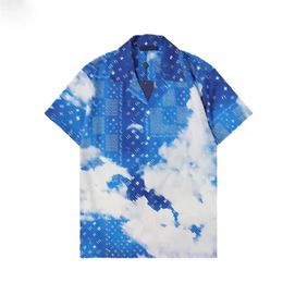 Männer Designer Bluse Shirts Beash Shorts männer Camisas De Hombre Mode Geometrische Brief Drucken Casual Shirts Männer Kurze Sleev173u