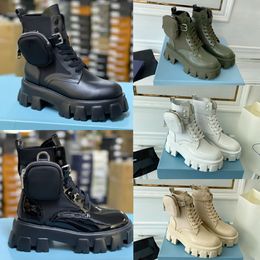 Hommes Designers Rois Bottines Martin et bottes en nylon Chaussures de combat d'inspiration militaire Petit bouch Top Qualité Avec boîte NO43
