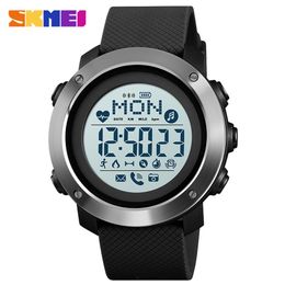 Mannen Digitale Sport Calorieën Horloges Thermometer Weersverwachting LED Horloge Luxe Stappenteller Kompas Kilometerstand Metronoom Clock333K