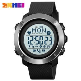 Mannen Digitale Sport Calorieën Horloges Thermometer Weersverwachting LED Horloge Luxe Stappenteller Kompas Kilometerstand Metronoom Clock183W