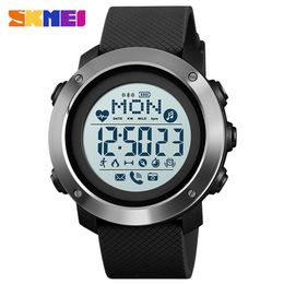 Hommes Numérique Sport Calories Montres Thermomètre Prévisions Météo LED Montre De Luxe Podomètre Boussole Kilométrage Métronome Clock244W