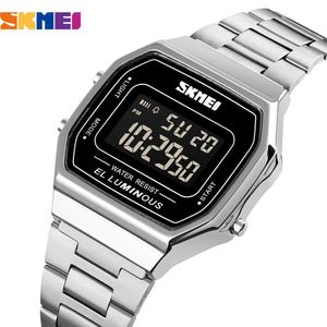 Heren digitale horloge skmei top merk luxe chrono wekker casual stopwatch mode 50m waterdicht elektronisch polshorloge 1647 x0524