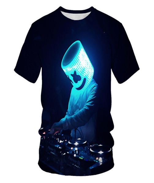 Men Disco DJ Rock Mens 3Dtshirt Party Music Sound Activé LED T-shirt Light Up and Down Punk Flashing Equalizer Mens Tshir 220604521265