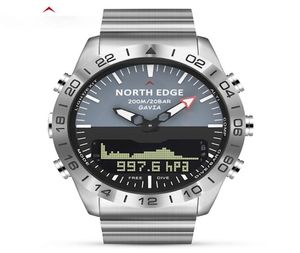 Men Dive Sports Digital Watch Mens Watchs Military Army Luxury Full Steel Business Imperproof 200m Altimeter Compass North Edge2562177