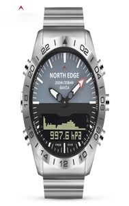 Men Dive Sports Digital Watch Mens Watchs Military Army Luxury Full Steel Business Imperproof 200m Altimeter Compass North Edge2945577